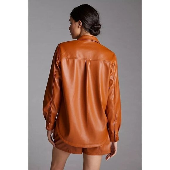 FAUX LEATHER 2-Pc set BROWN Size: US 14/UK 18 - Picture 3 of 4